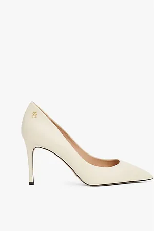 Tommy Hilfiger Spitzer Pumps aus Leder mit TH-Monogramm
