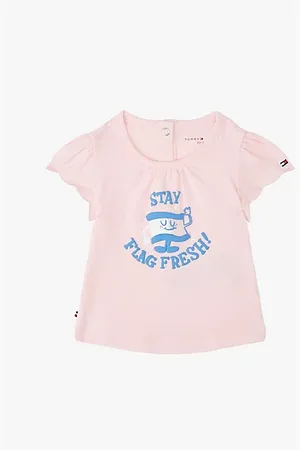 Tommy Hilfiger T-Shirt mit Grafik und Rüschen an den Ärmeln