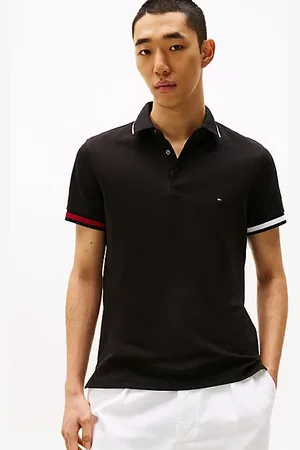 Tommy Hilfiger Slim Fit Poloshirt mit Tommy-Bündchen