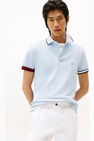 Tommy Hilfiger Slim Fit Poloshirt mit Tommy-Bündchen