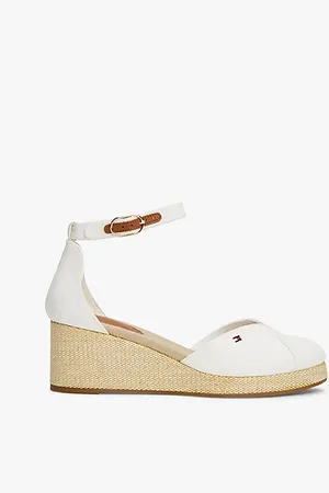 Tommy Hilfiger Canvas-Sandale mit Espadrille-Keilabsatz