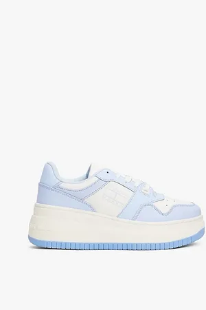 Tommy Hilfiger Retro Basketball-Plateau-Sneaker aus Leder