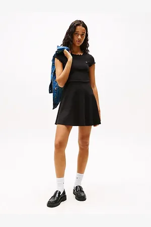 Tommy Hilfiger Fit-and-Flare Minikleid mit Rüschen