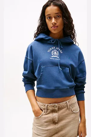 Tommy Hilfiger Boxy Cropped Fit Hoodie mit Wappen-Logo