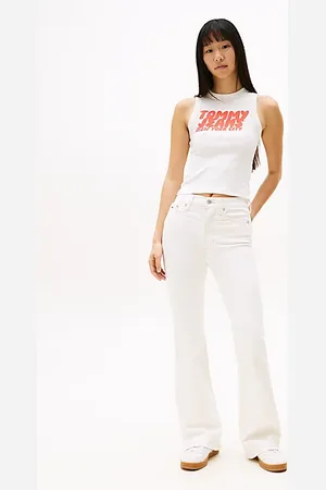 Tommy Hilfiger Sylvia ausgestellte Jeans mit heller Waschung