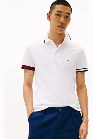 Tommy Hilfiger Slim Fit Poloshirt mit Tommy-Bündchen