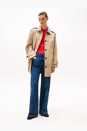 Tommy Hilfiger Parka mit Kapuze und Bündchen-Riemen