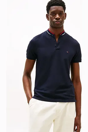 Tommy Hilfiger Slim Fit Poloshirt mit Mandarinkragen
