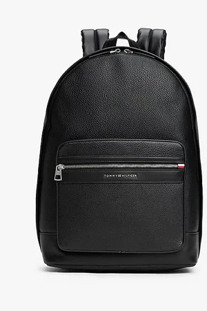 Tommy Hilfiger Rucksack aus Narbenleder mit Metall-Logo