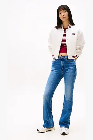 Tommy Hilfiger Skinny Jeans mit ausgestelltem Bein und hohem Bund