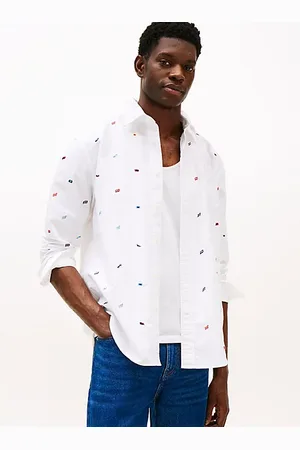 Tommy Hilfiger Relaxed Fit Oxford-Hemd mit Flag-Stickerei