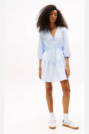 Tommy Hilfiger Relaxed Fit Stufen-Minikleid aus Popeline