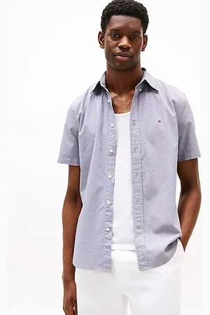 Tommy Hilfiger TH Flex Popeline-Hemd mit Hahnentritt-Muster