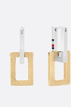 Tommy Hilfiger Zweifarbige Ohrringe mit TH-Monogramm