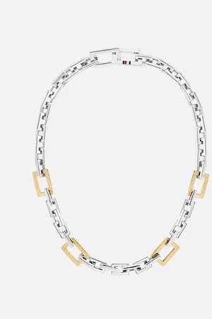 Tommy Hilfiger Zweifarbige Infinity-Halskette mit TH-Monogramm