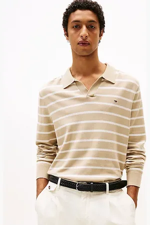 Tommy Hilfiger Pullover mit V-Ausschnitt und Polokragen