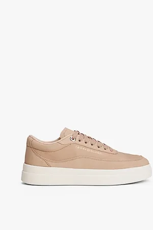 Tommy Hilfiger Court-Sneaker aus Leder mit Metallic-Logo