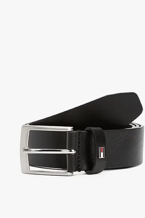 Tommy Hilfiger Ledergürtel mit Flag aus Emaille