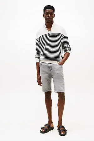 Tommy Hilfiger Brooklyn Slim Fit Jeans-Shorts mit Whisker-Effekt