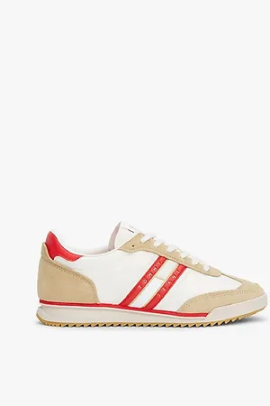 Tommy Hilfiger Runner-Ledersneaker mit rutschhemmender Sohle