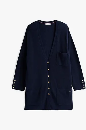 Tommy Hilfiger Curve Relaxed Fit Cardigan mit hohem Wollanteil