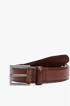 Tommy Hilfiger Ledergürtel mit quadratischer Logo-Schnalle