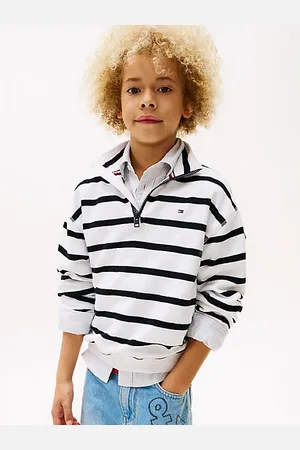 Tommy Hilfiger Reißverschluss-Sweatshirt mit Breton-Streifen