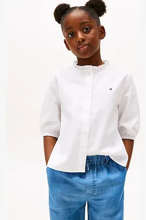 Tommy Hilfiger Regular Fit Hemd mit Rüschenkragen