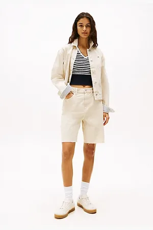 Tommy Hilfiger Relaxed Fit Bermudashorts mit hohem Bund