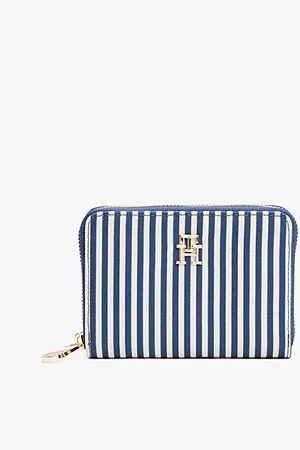 Tommy Hilfiger Gestreiftes Reißverschluss-Portemonnaie
