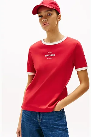 Tommy Hilfiger T-Shirt mit Logo und Kontrast-Besätzen