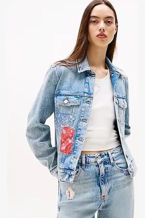Tommy Hilfiger Regular Fit Trucker-Jeansjacke mit Patchwork
