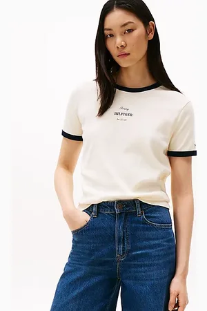 Tommy Hilfiger T-Shirt mit Logo und Kontrast-Besätzen