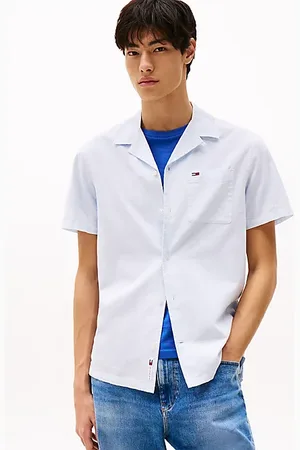 Tommy Hilfiger Regular Fit Kurzarm-Hemd aus Leinenmix