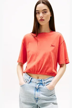 Tommy Hilfiger Cropped Loose Fit T-Shirt mit Rückendetail