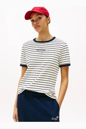 Tommy Hilfiger T-Shirt mit Logo und Kontrast-Besätzen