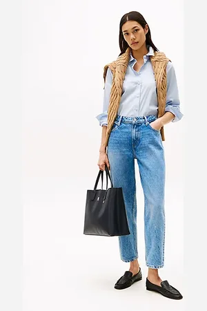 Tommy Hilfiger Knöchellange Tapered Leg Jeans mit mittelhohem Bund