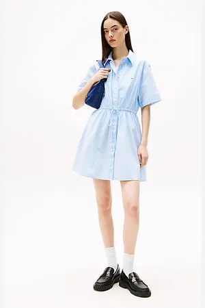 Tommy Hilfiger Gestreiftes Relaxed Fit Mini-Hemdkleid