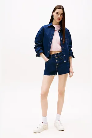 Tommy Hilfiger Regular Fit Jeans-Shorts mit Knopfleiste