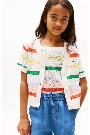 Tommy Hilfiger Kurzarm-Cardigan in Häkel-Optik