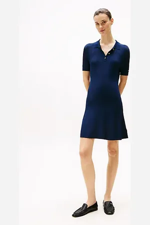 Tommy Hilfiger Geripptes Mini-Polokleid