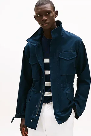 Tommy Hilfiger Relaxed Fit Feldjacke mit Fischgrätmuster