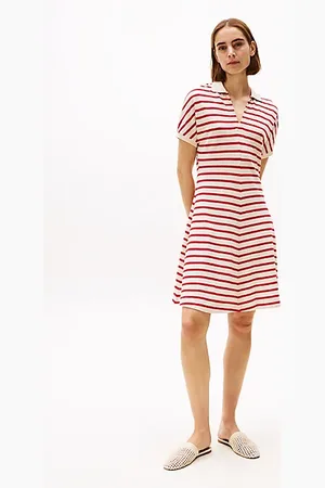 Tommy Hilfiger Polo-Minikleid mit Fit-and-Flare-Silhouette