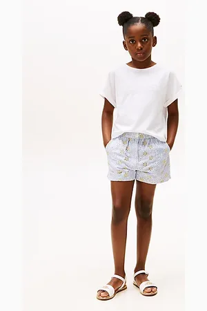 Tommy Hilfiger Gestreifte Shorts mit Lochstickerei