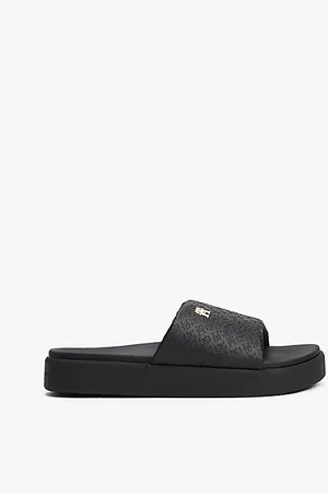 Tommy Hilfiger Plateau-Badeschuh mit TH-Monogramm-Prägung