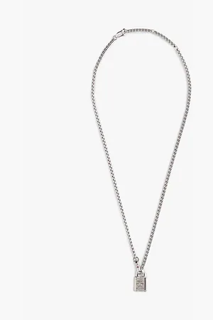 Tommy Hilfiger Edelstahl-Halskette mit TH-Monogramm und Schloss