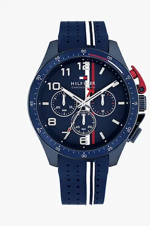 Tommy Hilfiger Chronograf mit blauem Silikonarmband