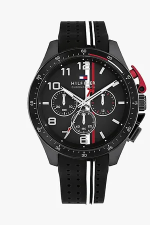 Tommy Hilfiger Chronograf mit schwarzem Silikonarmband