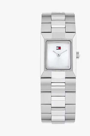 Tommy Hilfiger Edelstahl-Armbanduhr mit eckigem Zifferblatt