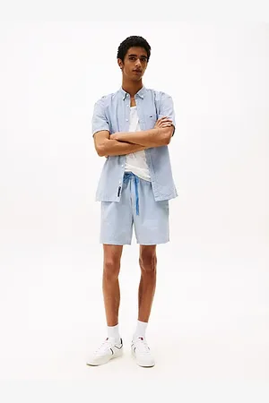 Tommy Hilfiger Gestreifte Loose Fit Seersucker-Shorts